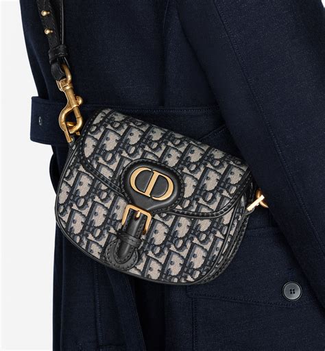 Small Dior Bobby Bag Blue Dior Oblique Jacquard